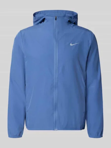 Kurtka treningowa w kroju regular fit z kapturem Nike Training niebieska