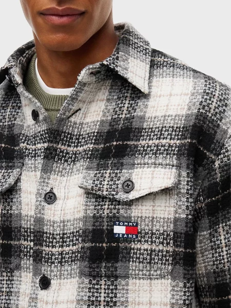 Клетчатая джинсовая рубашка Tommy Jeans