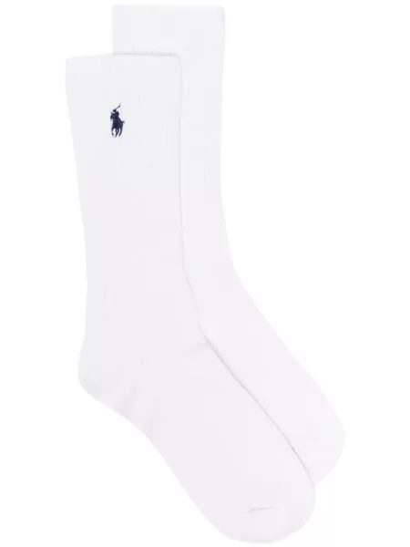Kožne dugo čarape Polo Ralph Lauren karirane smeđa