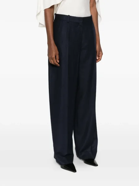 Pantaloni Toteme de flanelă albastru