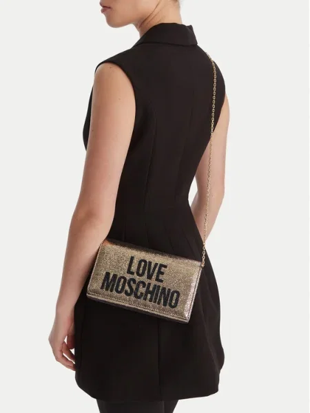 Geantă LOVE MOSCHINO auriu