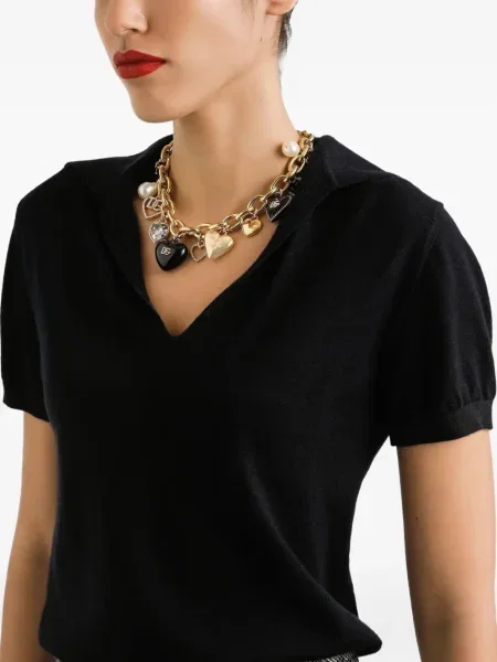 Tricou Dolce & Gabbana din cașmir negru
