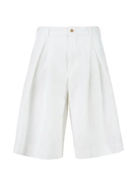 Pantaloni scurți Comme Des Garcons Homme Plus din țesătură twill alb