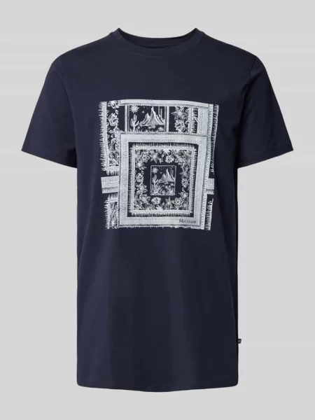 T-shirt z nadrukiem z motywem model ‘Jeramy’ Matinique granatowa