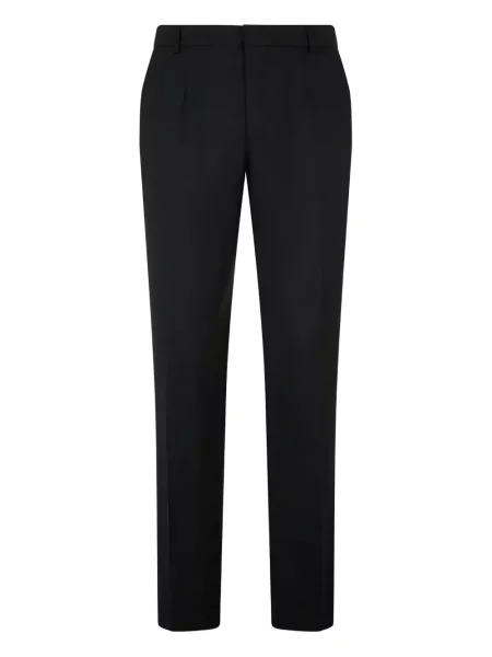 Pantaloni Roberto Cavalli de lână plisate negru