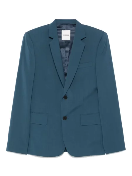 Sacou Sandro cu un singur rând de nasturi albastru