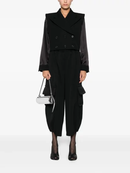 Geacă Noir Kei Ninomiya din satin negru
