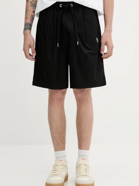 A Bathing Ape pantaloni scurți din One Point Ctn Twill Relaxed Fit negru