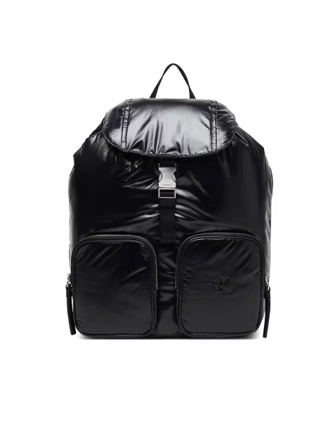 Calvin Klein Σακίδιο Pocket Nylon Flap Backpack μαύρο