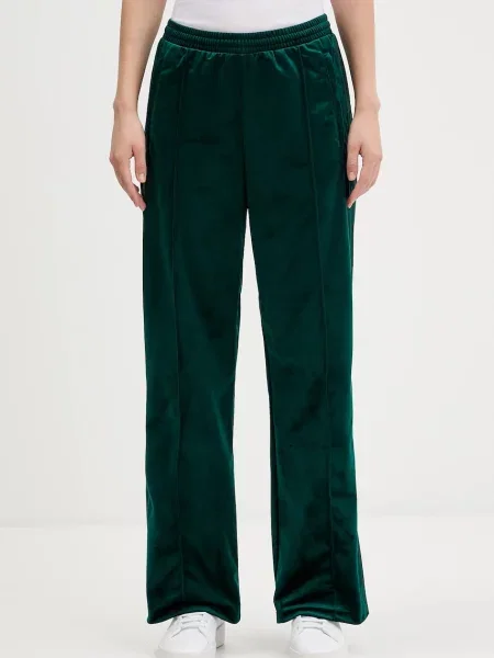 Adidas Originals pantaloni de trening din velur Velvet Tp cu imprimeu verde