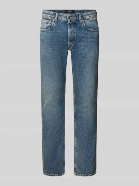 Jeansy o kroju slim fit z mieszanka bawełny model Grover' Replay niebieskie