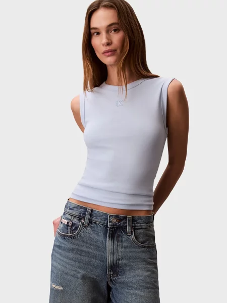Майка майка Calvin Klein Jeans блакитна