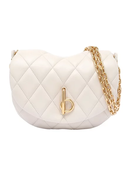 Torebka Burberry skórzana biała