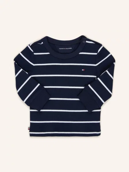 Tommy Hilfiger Tričko S Dlouhým Rukávem tmavě modrá bílá