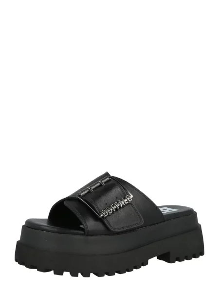 Buffalo natikači s platformo Pluto Slide Buckle črna