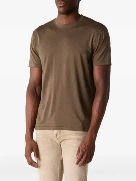 Tricou Tom Ford cu decolteu rotund verde