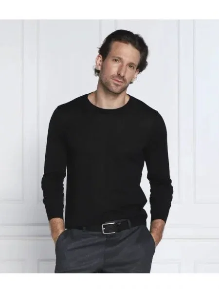 Oscar Jacobson de lână pulover custer negru