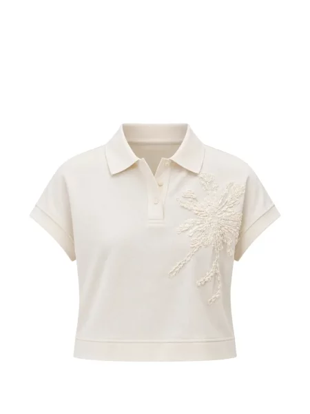 Tricou polo Benetton cu model floral