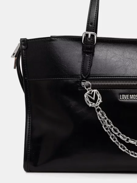 Кожаная сумка Love Moschino