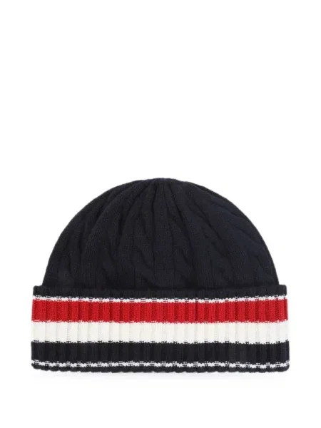 Căciulă Thom Browne cu dungi tricotate albastru