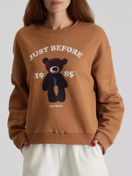 Світшот Just Before коричневий