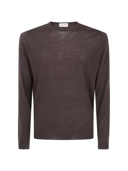 Cămașă John Smedley de lână maro