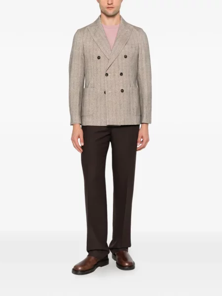 Sacou Circolo 1901 cu model herringbone cu două rânduri de nasturi