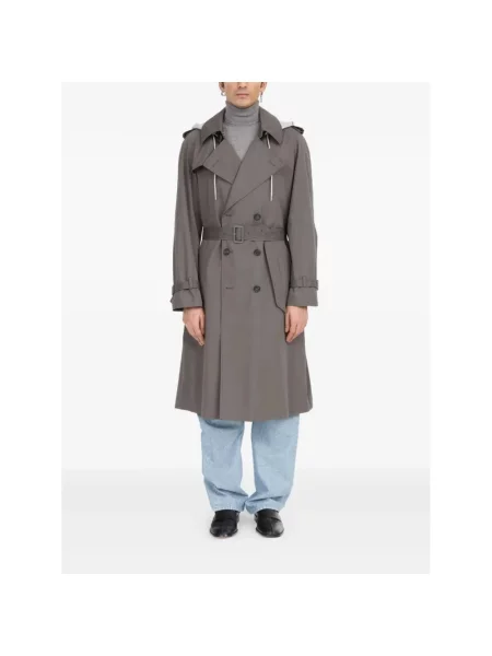 Trencz Mm6 Maison Margiela dwurzędowy szary