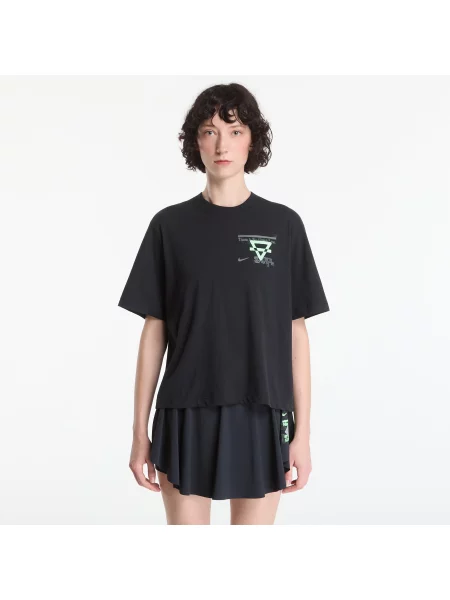 Tricou Nike Swift Dri-FIT Running T-Shirt Black/ No/ Illusion Green XS negru