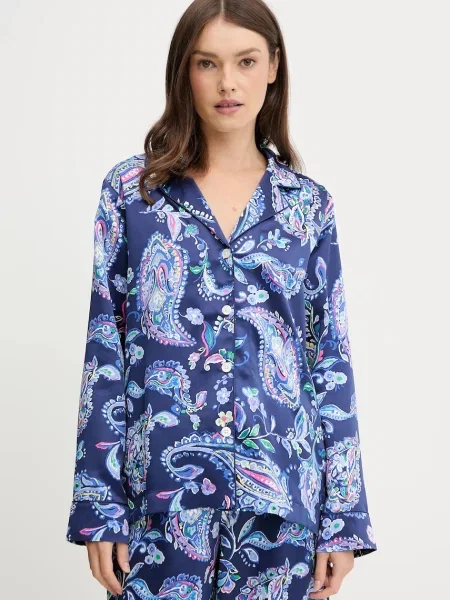 Pyžamo Lauren Ralph Lauren modrá