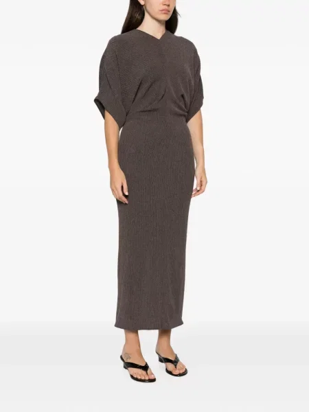 Rochie maxi Rame tricotate maro