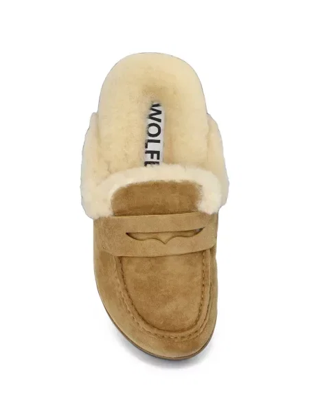 Papuci tip mules Naked Wolfe din piele de oaie