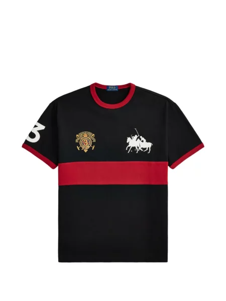 Ριγέ δερμάτινος κάλτσες Polo Ralph Lauren με κορδόνι μαύρο