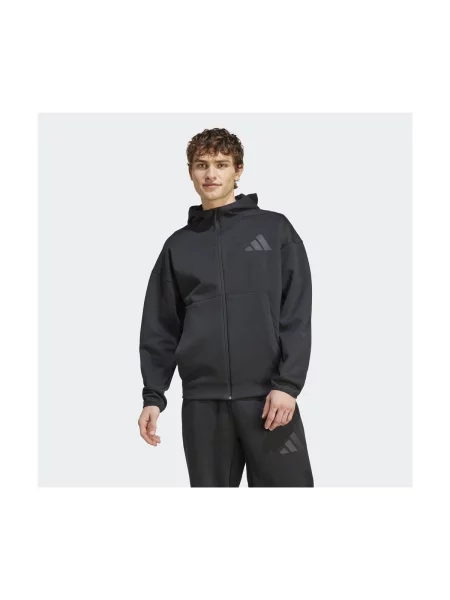 ADIDAS SPORTSWEAR Športová mikina so Z.N.E. tmavosivá čierna