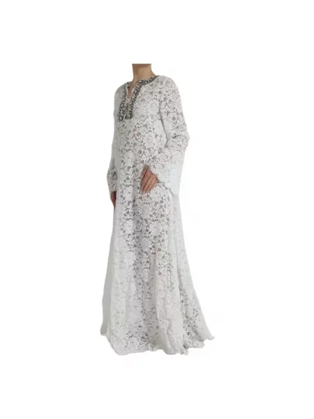 Sukienka maxi Dolce And Gabbana biała