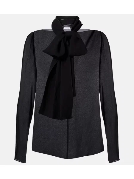 Bluză Alaïa transparente negru