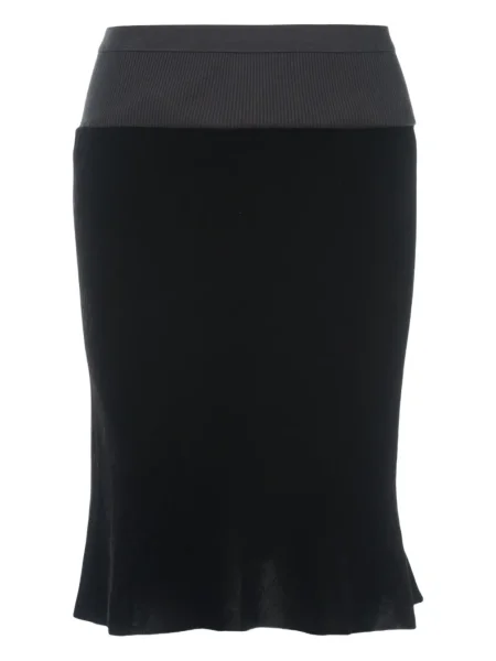 Fustă Rick Owens de catifea negru