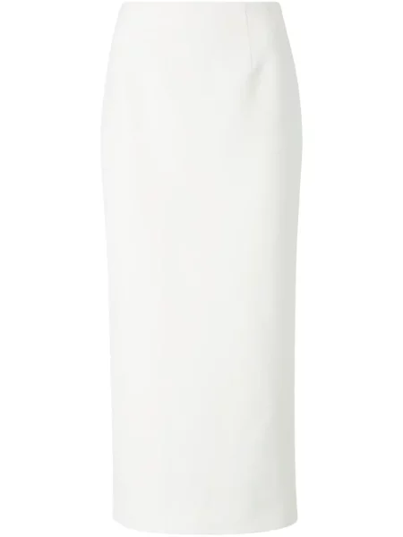 Spódnica midi Roland Mouret z krepy biała