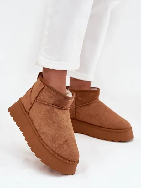 Škornji za sneg Boto s platformo rjava