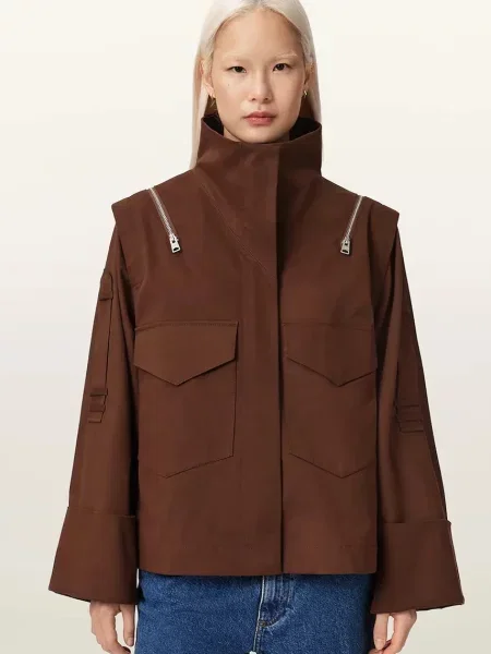 AllSaints jachetă pentru femei din LEIGHTON maro