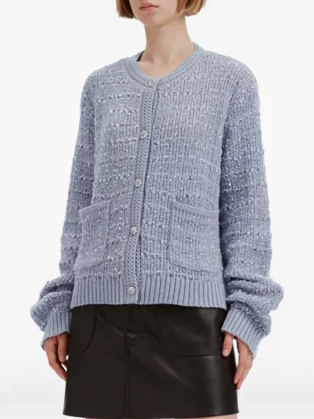 Cardigan B+ab din tweed albastru