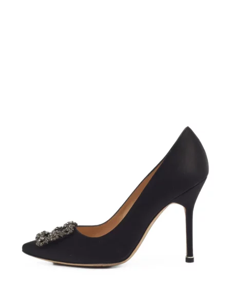 Pantofi cu toc Manolo Blahnik cu cataramă negru