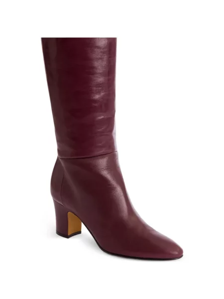 Cizme Alberta Ferretti din piele roșu