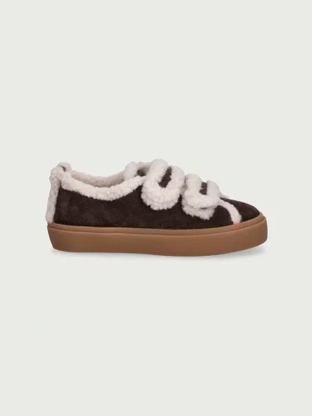 Inuikii SHEARLING LOW VELCRO sportcipő gyerek velúr barna