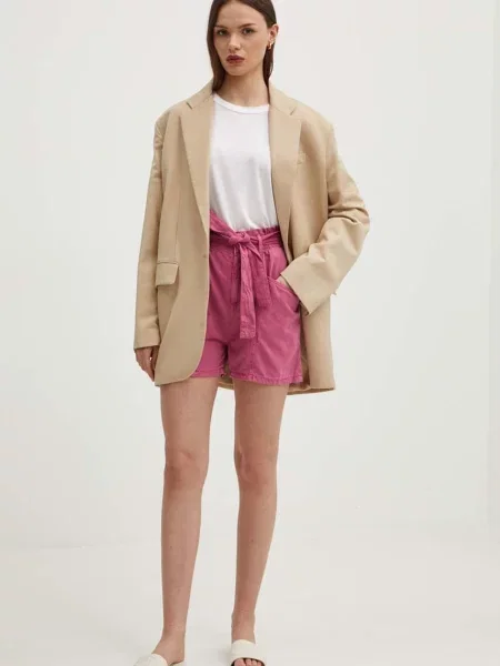 Джинсовые шорты Pepe Jeans розовые