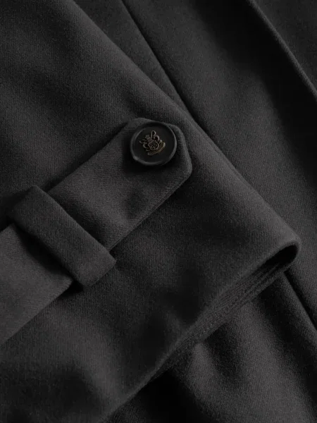 Palton Elena Velez plisat negru