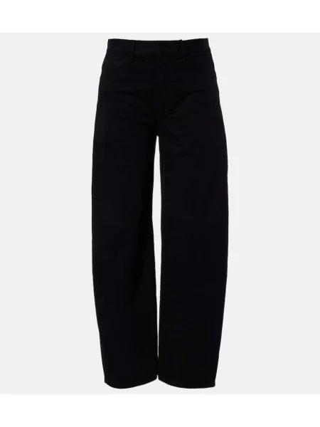 Pantaloni Nili Lotan din țesătură twill negru