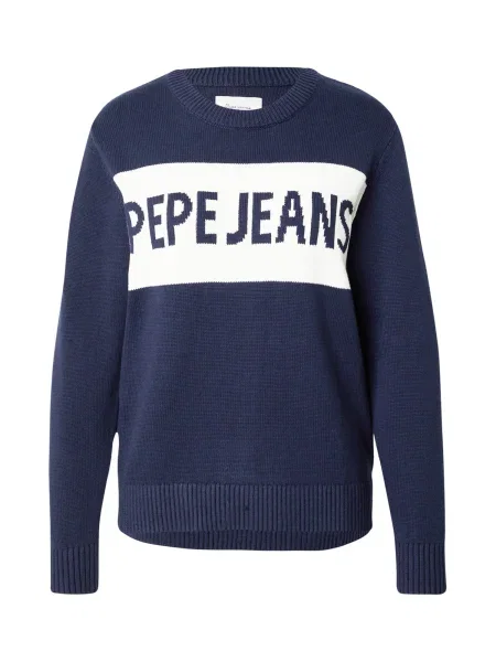 Pepe Jeans Svetr NTARSIA námořnická modř bílá