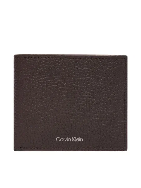 Kožená peňaženka Calvin Klein hnedá