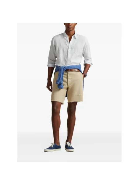 Koszula Polo Ralph Lauren w paski z twillu z paskiem biała
